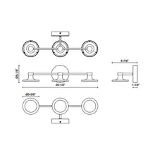 Load image into Gallery viewer, Issa LED Vanity Wall Light - line drawing.