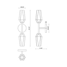 Load image into Gallery viewer, Krysta Bath Wall Light - line drawing.
