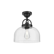 Load image into Gallery viewer, Lancaster Semi Flush Mount Ceiling Light in Matte Black.