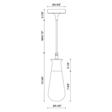 Load image into Gallery viewer, Marcel Outdoor Pendant Light - line drawing.