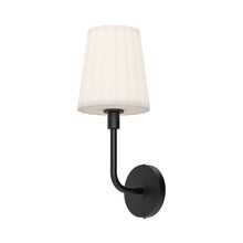 Load image into Gallery viewer, Plisse Wall Light in Matte Black (18-Inch).