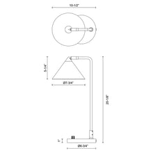 Load image into Gallery viewer, Remy Table Lamp in - line drawing.