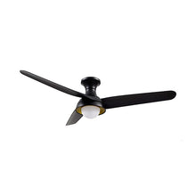 Load image into Gallery viewer, Rubio LED Flush Mount Ceiling Fan in Matte Black.