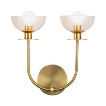 Load image into Gallery viewer, Sylvia Bath Wall Light in Brushed Gold.