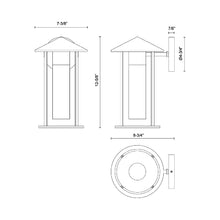 Load image into Gallery viewer, Tenko Outdoor Wall Light - line drawing.