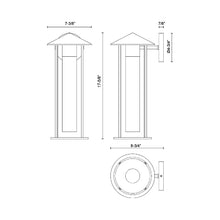 Load image into Gallery viewer, Tenko Outdoor Wall Light - line drawing.