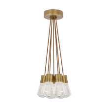 Load image into Gallery viewer, Alva 7-Light LED Pendant Light in Aged Brass/Copper.