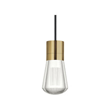 Load image into Gallery viewer, Alva LED Pendant Light in Black/Aged Brass.