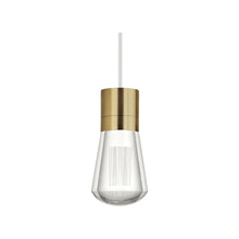 Load image into Gallery viewer, Alva LED Pendant Light in White/Aged Brass.
