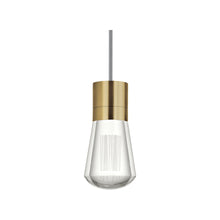 Load image into Gallery viewer, Alva LED Pendant Light in Gray/Aged Brass.