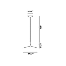 Load image into Gallery viewer, Aplomb Wide Pendant Light - line drawing.