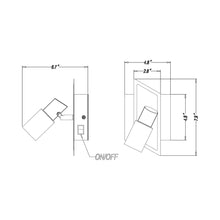 Load image into Gallery viewer, Dallas LED Wall Light - line drawing.
