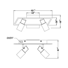 Load image into Gallery viewer, Dallas LED Wall Light - line drawing.
