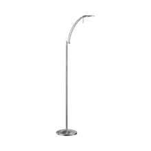 Load image into Gallery viewer, Dessau Arch LED Floor Lamp in Satin Nickel.