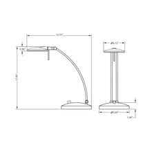 Load image into Gallery viewer, Dessau Arch LED Table Lamp - line drawing.