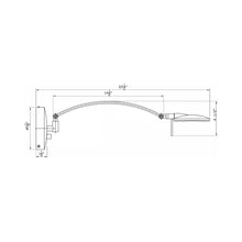 Load image into Gallery viewer, Dessau Arch LED Wall Light - line drawing.