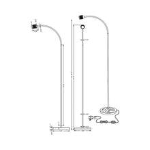 Load image into Gallery viewer, Mamba LED Floor Lamp - line drawing.