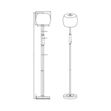 Load image into Gallery viewer, Pear LED Floor Lamp - line drawing.