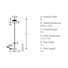 Load image into Gallery viewer, Santa Monica LED Floor Lamp - line drawing.