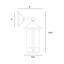 Load image into Gallery viewer, Berkeley Outdoor Wall Light - line drawing.