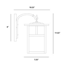 Load image into Gallery viewer, Mission Hanging Wall Light - line drawing.