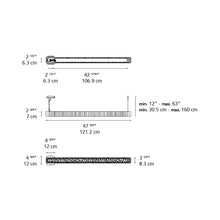 Load image into Gallery viewer, Calipso LED Linear Suspension Light - line drawing.