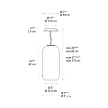 Load image into Gallery viewer, Gople Pendant Light - line drawing.