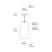 Load image into Gallery viewer, Gople Pendant Light - line drawing.
