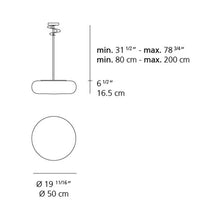 Load image into Gallery viewer, Itka Suspension Light - line drawing.