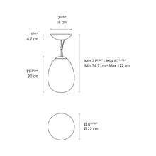 Load image into Gallery viewer, Stellar Nebula LED Suspension Light - line drawing.