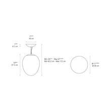 Load image into Gallery viewer, Stellar Nebula LED Suspension Light - line drawing.