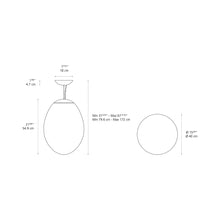 Load image into Gallery viewer, Stellar Nebula LED Suspension Light - line drawing.