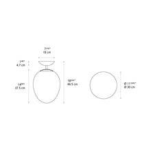 Load image into Gallery viewer, Stelliar Nebula LED Ceiling Light - line drawing.
