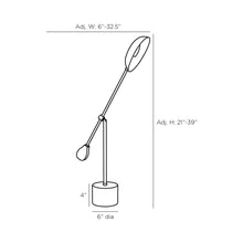 Load image into Gallery viewer, Alaric Table Lamp - line drawing.