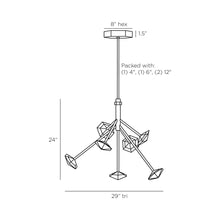 Load image into Gallery viewer, Alessia LED Chandelier - line drawing.