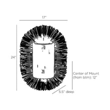 Load image into Gallery viewer, Alexia Wall Light - line drawing.