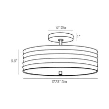 Load image into Gallery viewer, Anna Semi Flush Mount Ceiling Light - line drawing.
