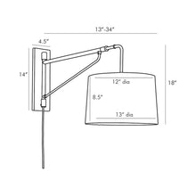 Load image into Gallery viewer, Anthony Wall Light - line drawing.