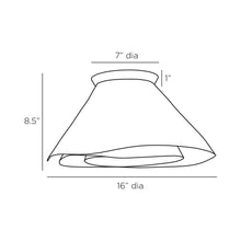 Load image into Gallery viewer, Arden Ceiling/Wall Light - line drawing.