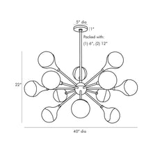 Load image into Gallery viewer, Augustus Chandelier - line drawing.