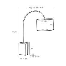 Load image into Gallery viewer, Bali Floor Lamp - line drawing.