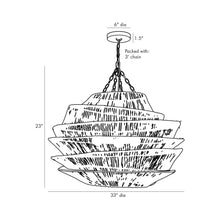 Load image into Gallery viewer, Barton Chandelier - line drawing.