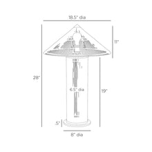 Load image into Gallery viewer, Belize Table Lamp - line drawing.