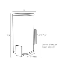Load image into Gallery viewer, Braxton Wall Light - line drawing.