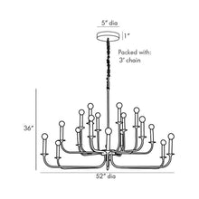 Load image into Gallery viewer, Breck Chandelier - line drawing.