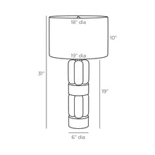 Load image into Gallery viewer, Bronson Table Lamp - line drawing.