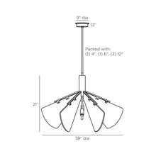 Load image into Gallery viewer, Bryant Chandelier - line drawing.