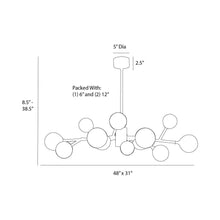 Load image into Gallery viewer, Dallas Chandelier - line drawing.