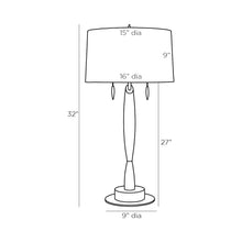 Load image into Gallery viewer, Danseuse Table Lamp - line drawing.