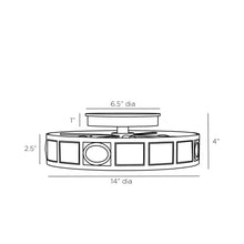 Load image into Gallery viewer, Empire Flush Mount Ceiling Light - line drawing.
